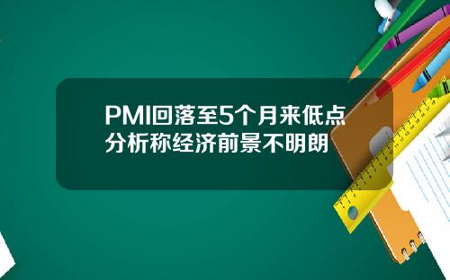 PMI回落至5个月来低点分析称经济前景不明朗
