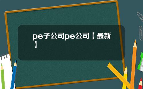 pe子公司pe公司【最新】