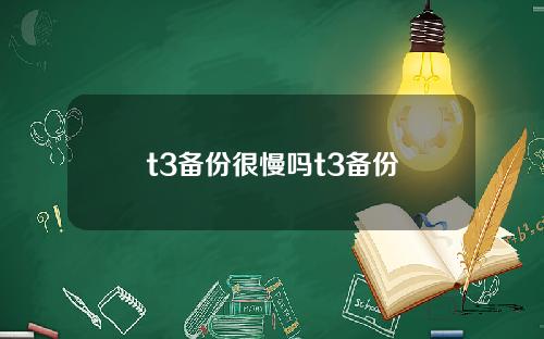 t3备份很慢吗t3备份