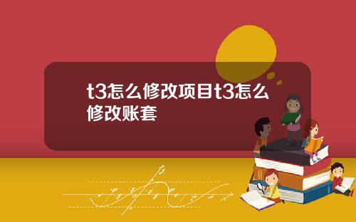 t3怎么修改项目t3怎么修改账套