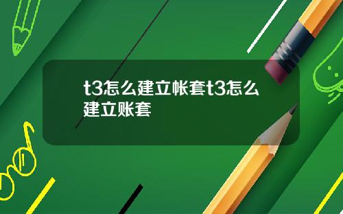 t3怎么建立帐套t3怎么建立账套