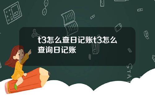 t3怎么查日记账t3怎么查询日记账