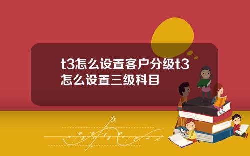 t3怎么设置客户分级t3怎么设置三级科目
