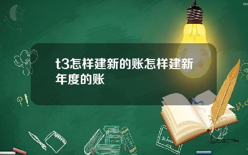 t3怎样建新的账怎样建新年度的账