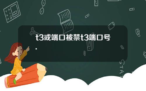 t3或端口被禁t3端口号.