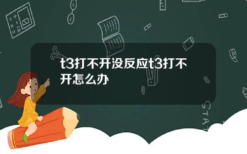 t3打不开没反应t3打不开怎么办