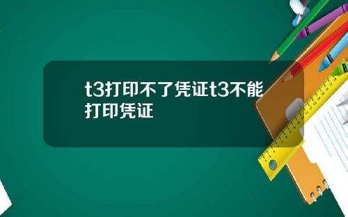 t3打印不了凭证t3不能打印凭证