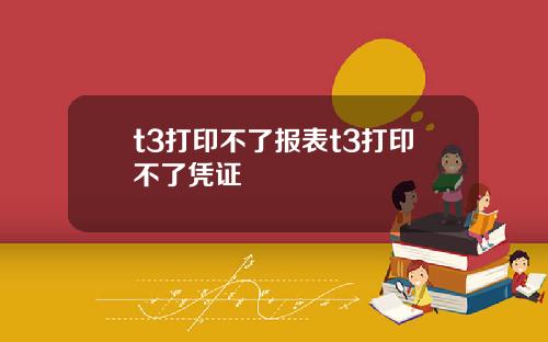 t3打印不了报表t3打印不了凭证