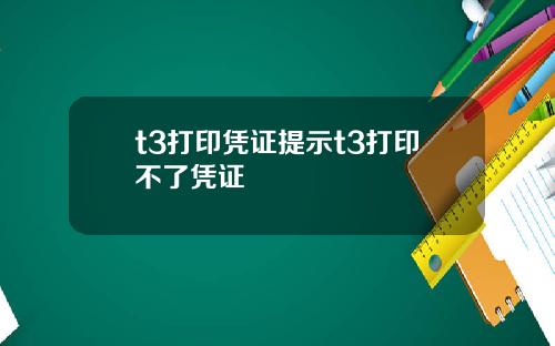 t3打印凭证提示t3打印不了凭证