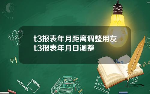 t3报表年月距离调整用友t3报表年月日调整