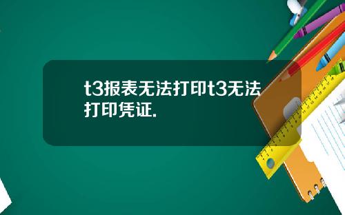 t3报表无法打印t3无法打印凭证.