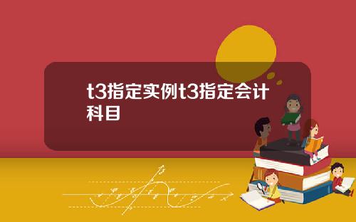 t3指定实例t3指定会计科目