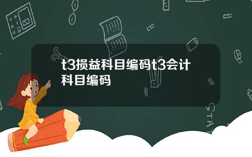 t3损益科目编码t3会计科目编码
