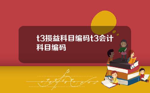 t3损益科目编码t3会计科目编码