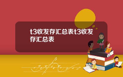 t3收发存汇总表t3收发存汇总表