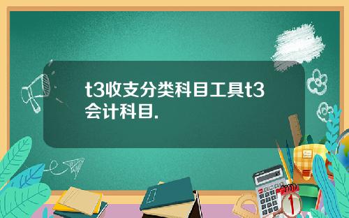 t3收支分类科目工具t3会计科目.