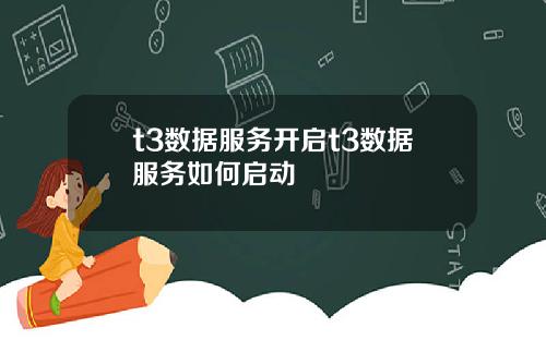t3数据服务开启t3数据服务如何启动