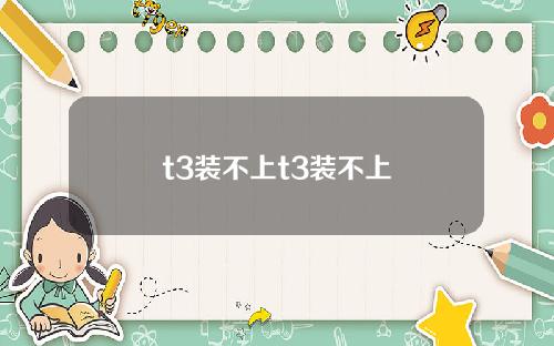 t3装不上t3装不上