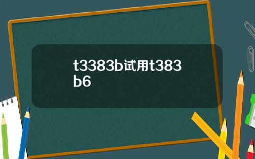 t3383b试用t383b6