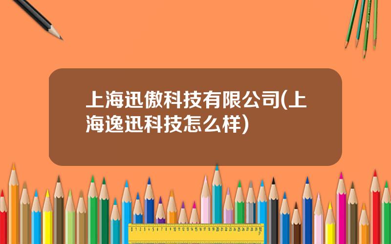 上海迅傲科技有限公司(上海逸迅科技怎么样)