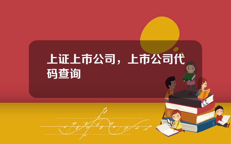 上证上市公司，上市公司代码查询