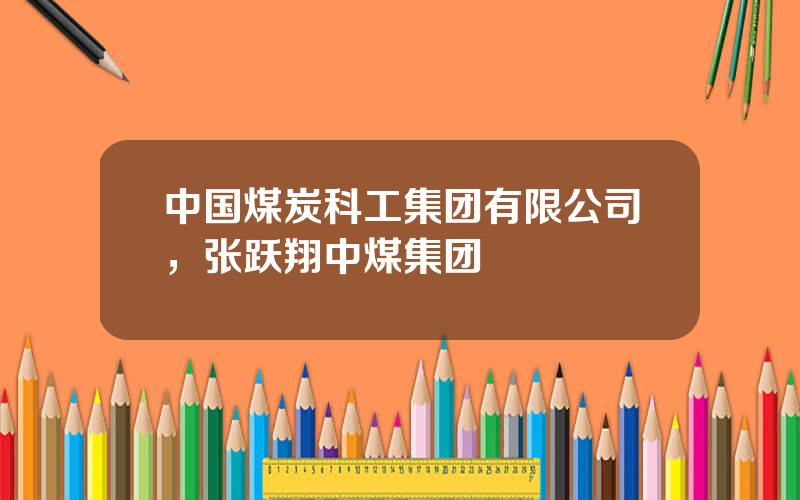 中国煤炭科工集团有限公司，张跃翔中煤集团
