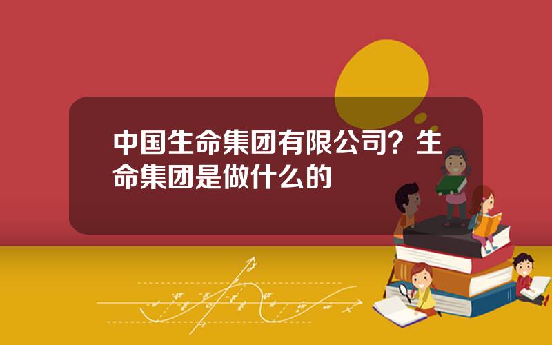 中国生命集团有限公司？生命集团是做什么的