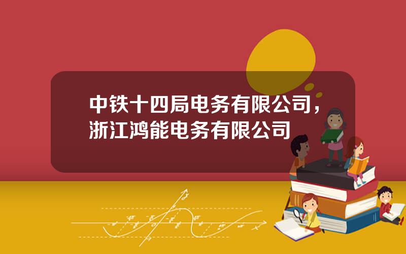 中铁十四局电务有限公司，浙江鸿能电务有限公司