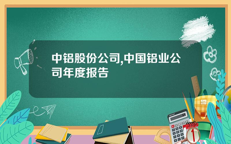 中铝股份公司,中国铝业公司年度报告