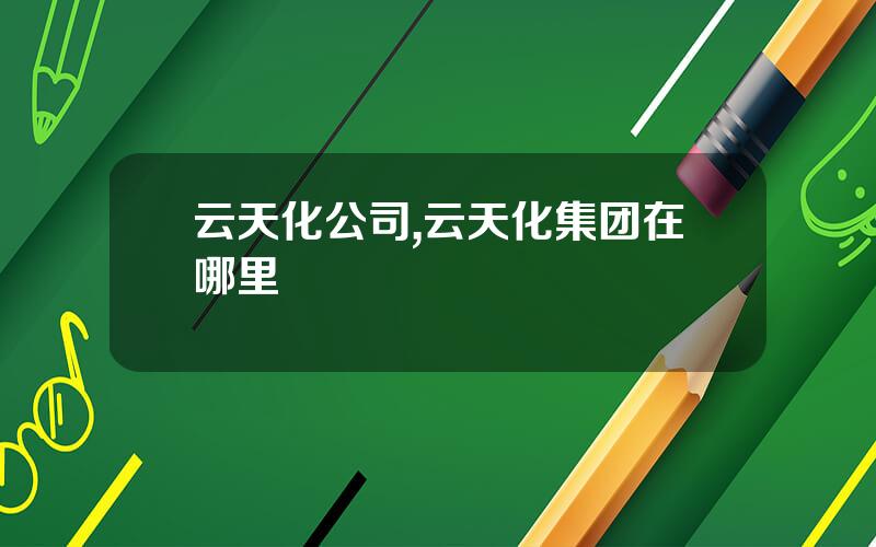 云天化公司,云天化集团在哪里