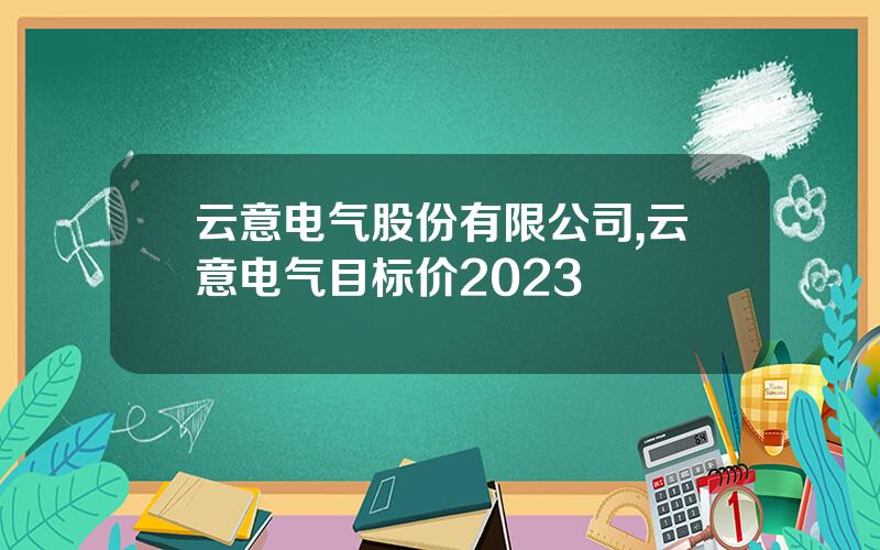 云意电气股份有限公司,云意电气目标价2023