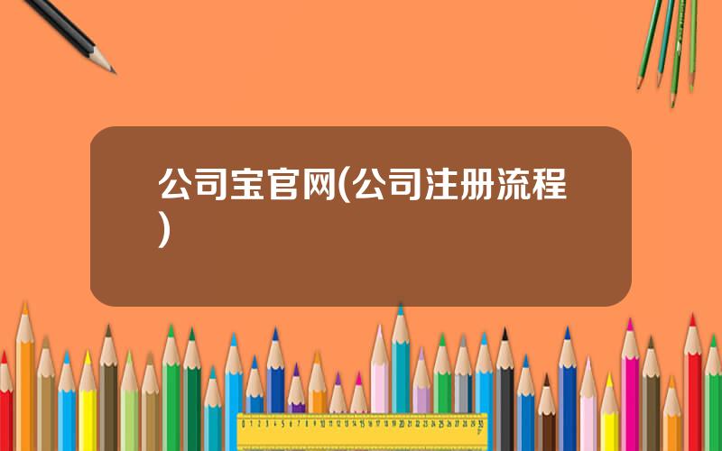 公司宝官网(公司注册流程)