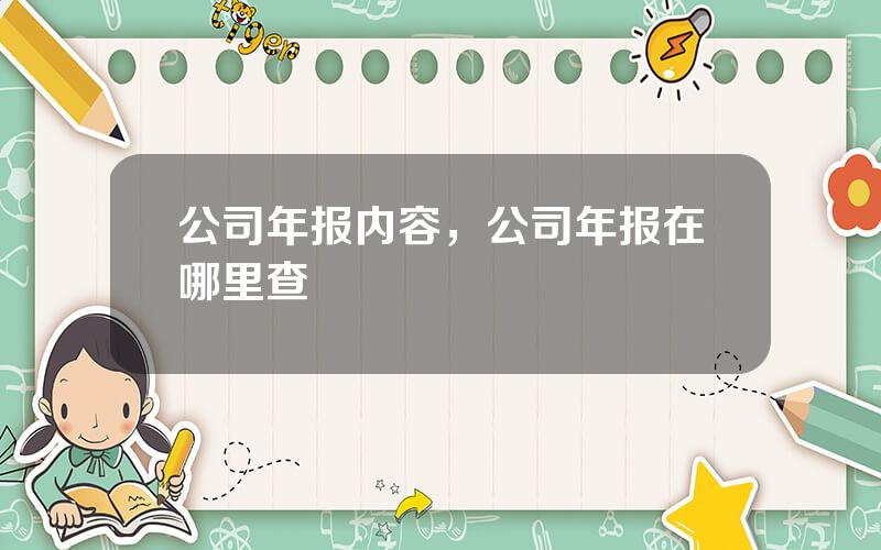公司年报内容，公司年报在哪里查