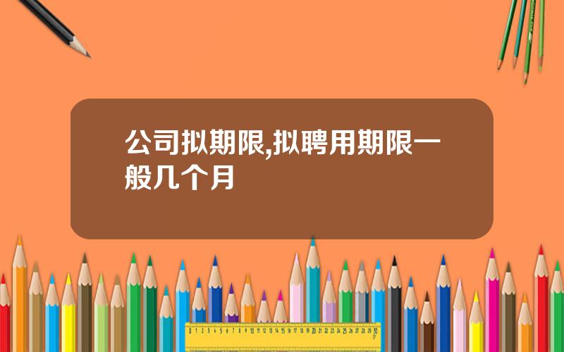 公司拟期限,拟聘用期限一般几个月