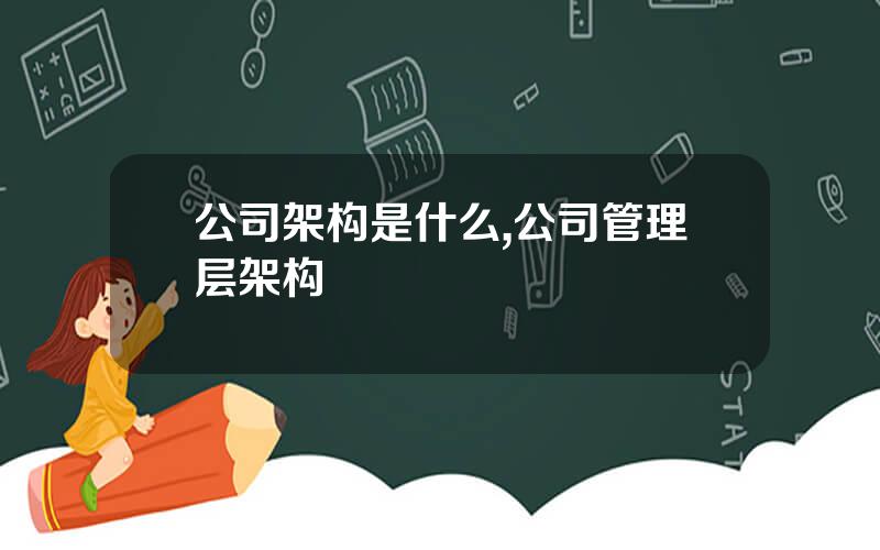 公司架构是什么,公司管理层架构