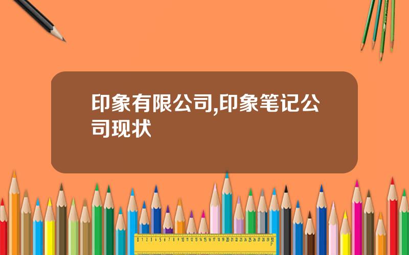 印象有限公司,印象笔记公司现状