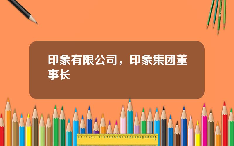 印象有限公司，印象集团董事长