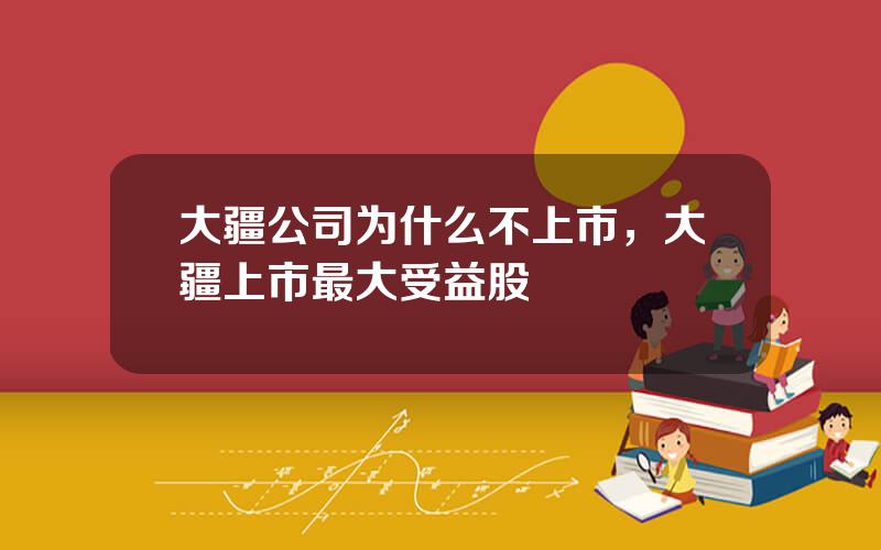 大疆公司为什么不上市，大疆上市最大受益股