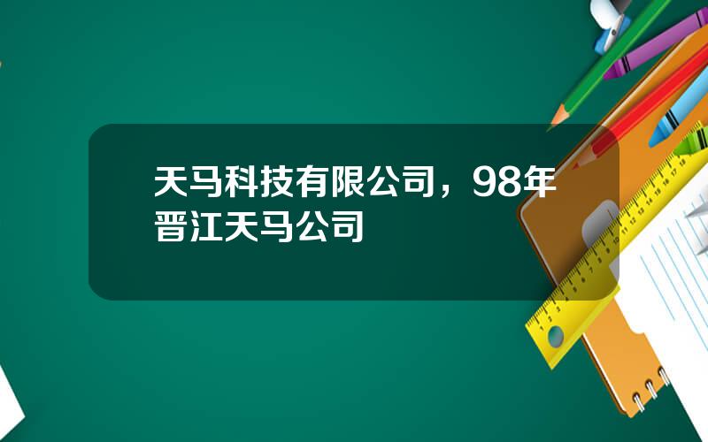 天马科技有限公司，98年晋江天马公司