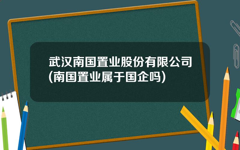 武汉南国置业股份有限公司(南国置业属于国企吗)