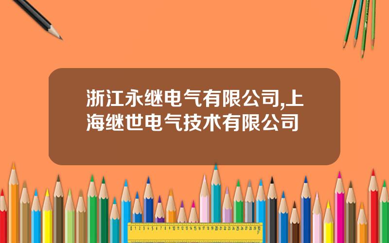 浙江永继电气有限公司,上海继世电气技术有限公司
