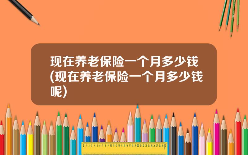 现在养老保险一个月多少钱(现在养老保险一个月多少钱呢)